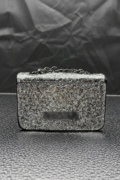 Silver Sparkle Luxe Mirco Bag