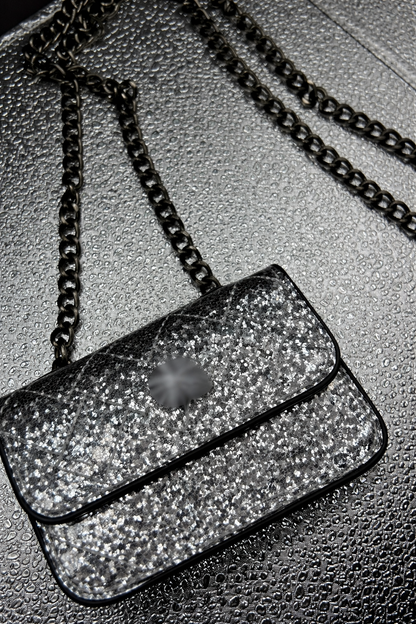Silver Sparkle Luxe Mirco Bag
