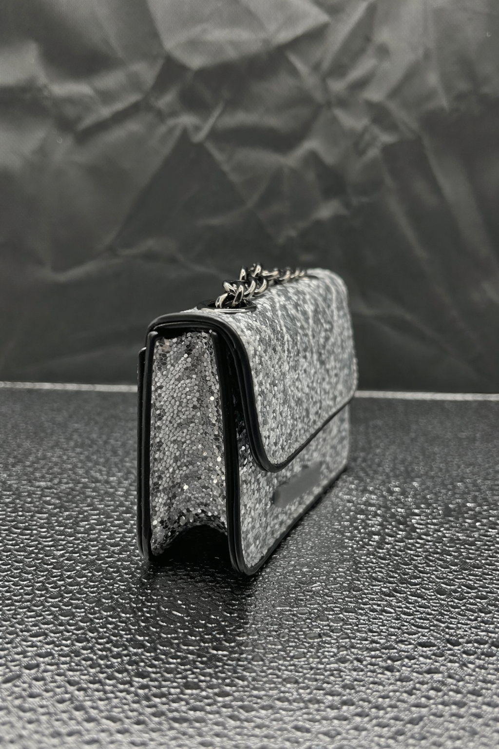 Silver Sparkle Luxe Mirco Bag