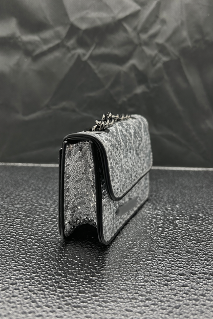 Silver Sparkle Luxe Mirco Bag
