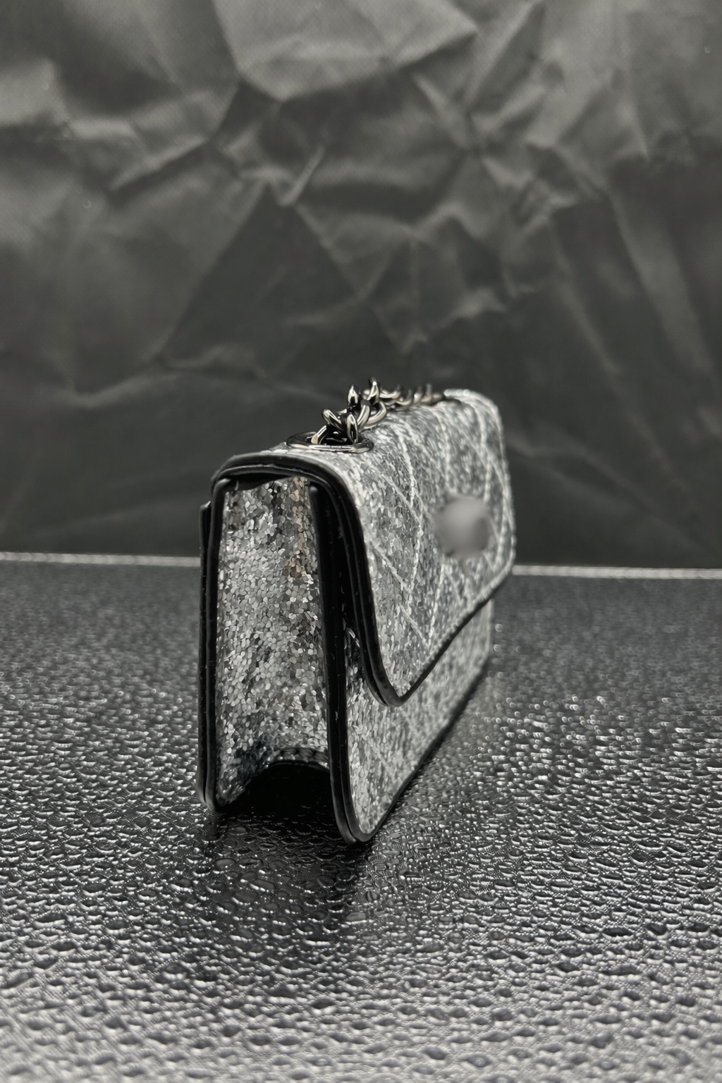 Silver Sparkle Luxe Mirco Bag